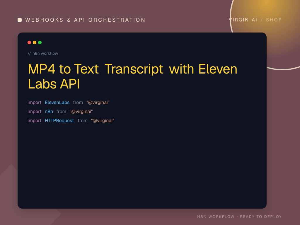 MP4 to Text Transcript with Eleven Labs API