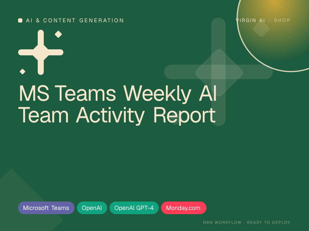 MS Teams Weekly AI Team Activity Report