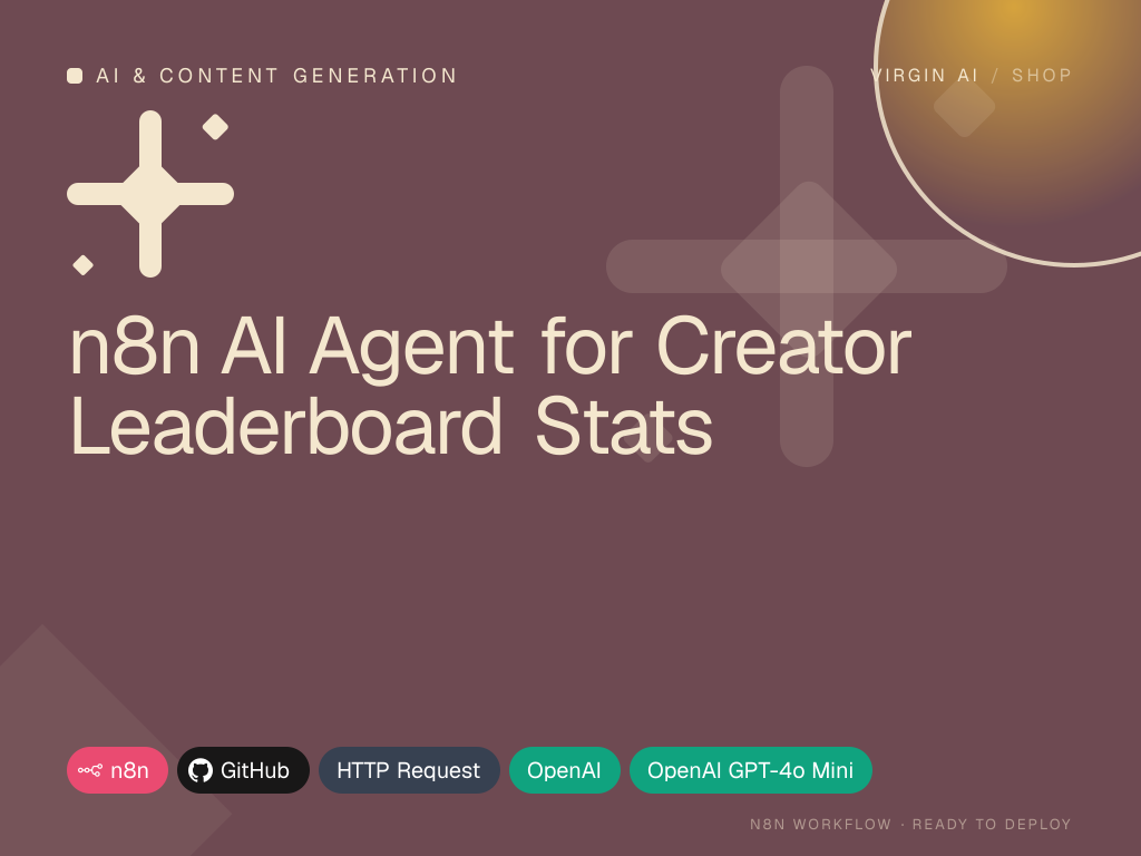 n8n AI Agent for Creator Leaderboard Stats