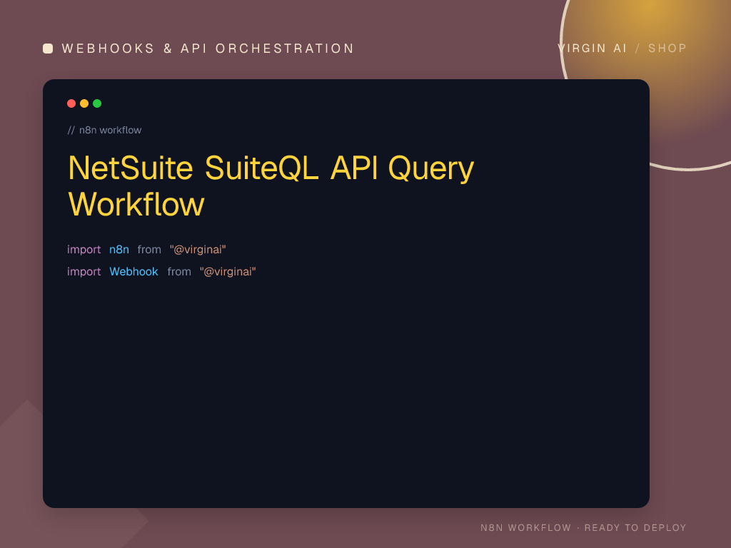 NetSuite SuiteQL API Query Workflow