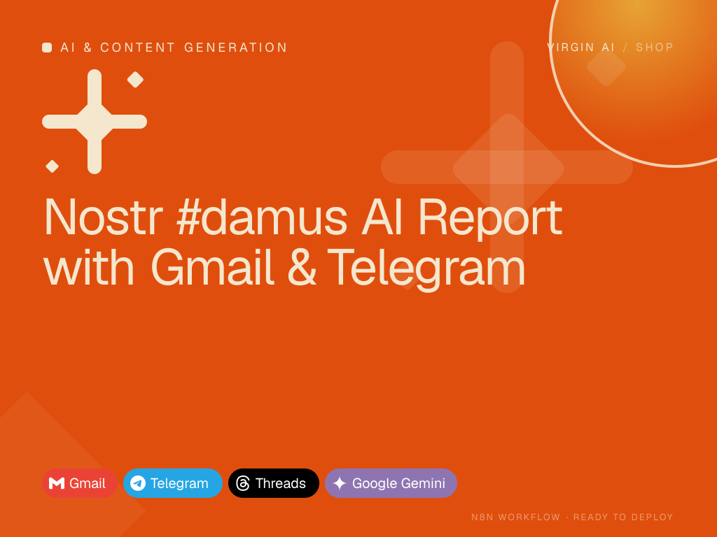 Nostr #damus AI Report with Gmail & Telegram