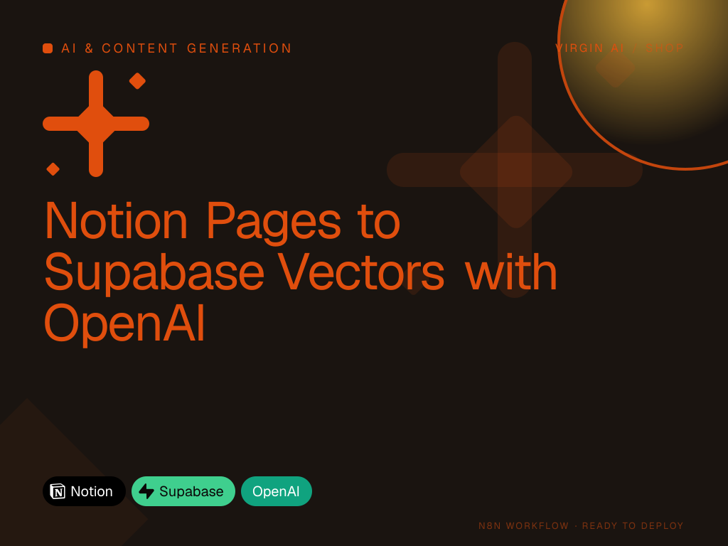 Notion Pages to Supabase Vectors with OpenAI