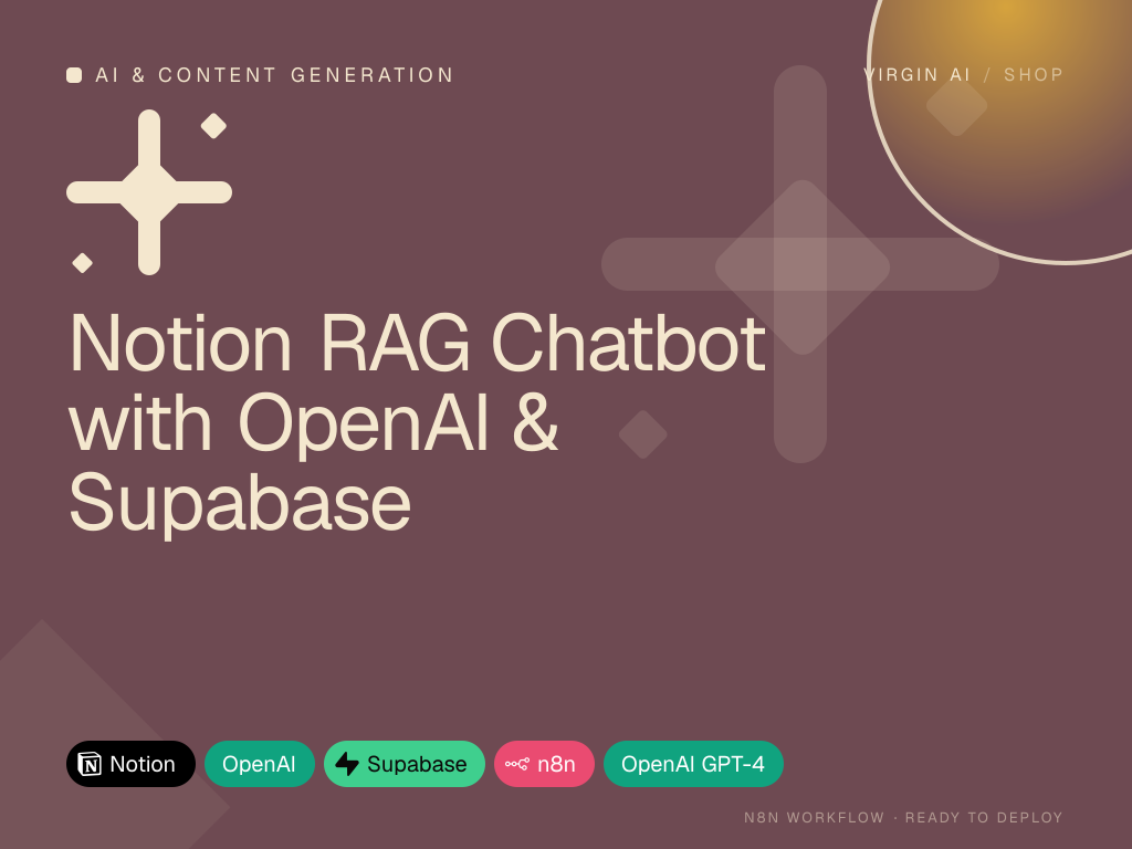 Notion RAG Chatbot with OpenAI & Supabase