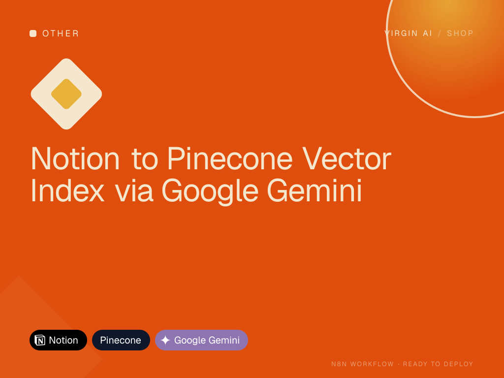 Notion to Pinecone Vector Index via Google Gemini
