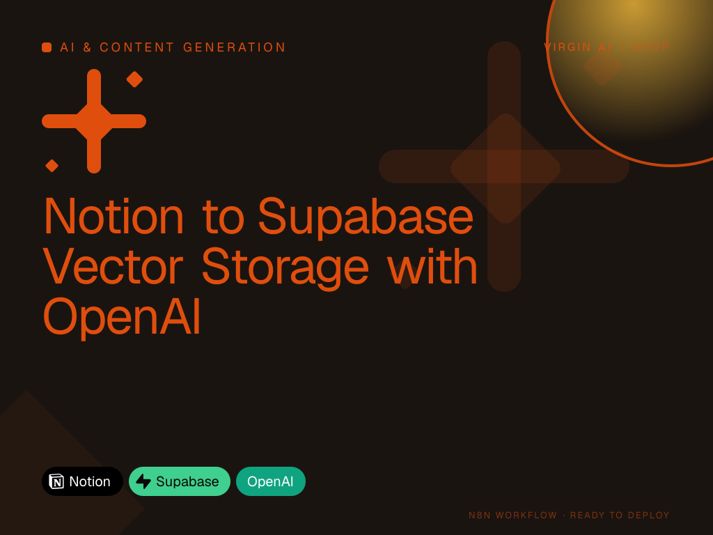 Notion to Supabase Vector Storage with OpenAI