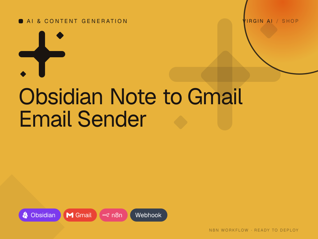 Obsidian Note to Gmail Email Sender