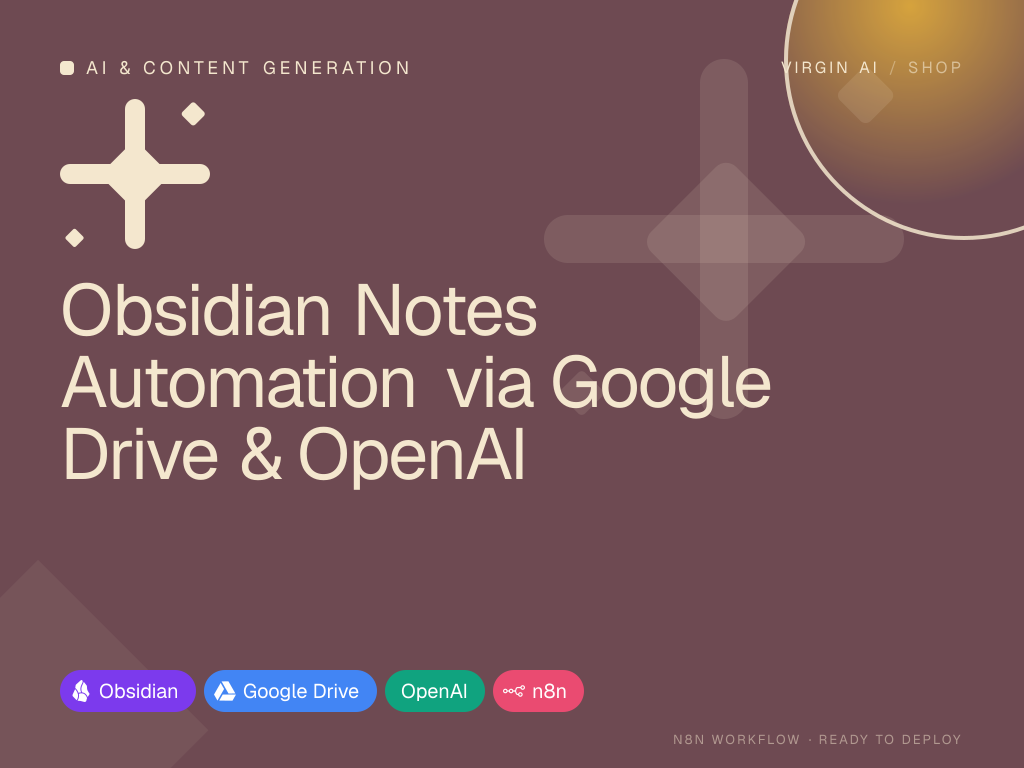 Obsidian Notes Automation via Google Drive & OpenAI