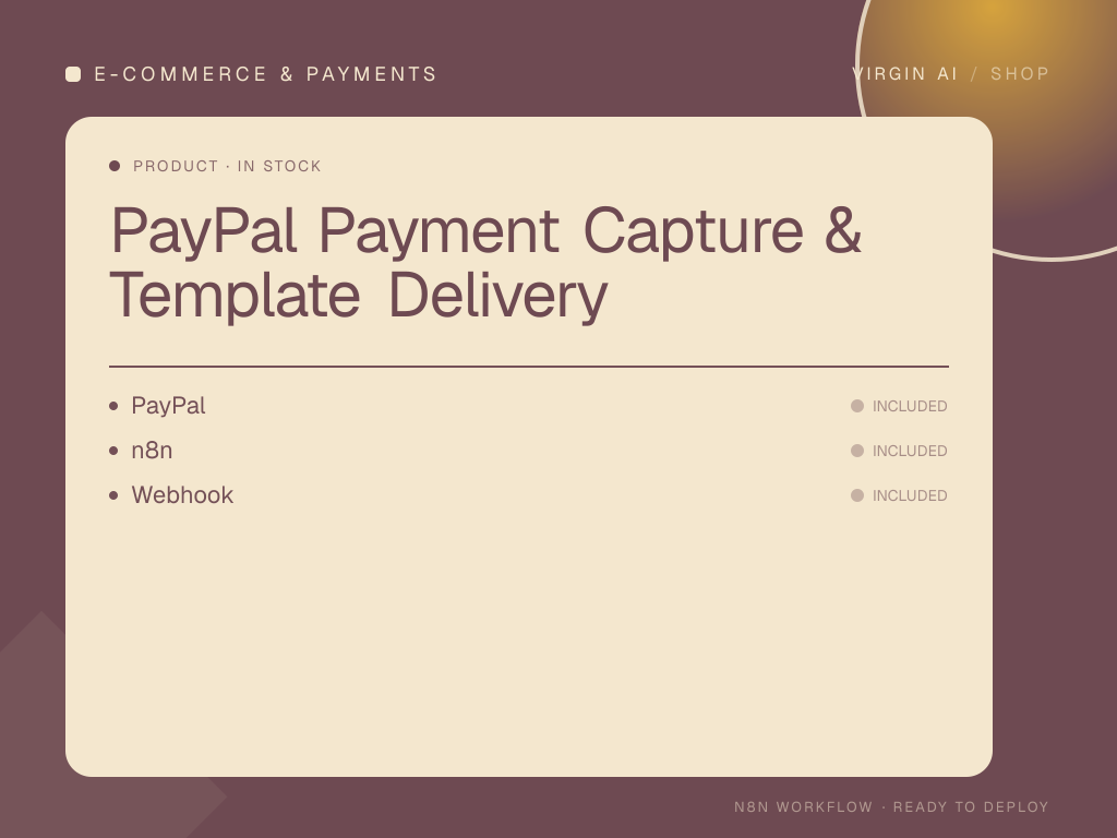 PayPal Payment Capture & Template Delivery