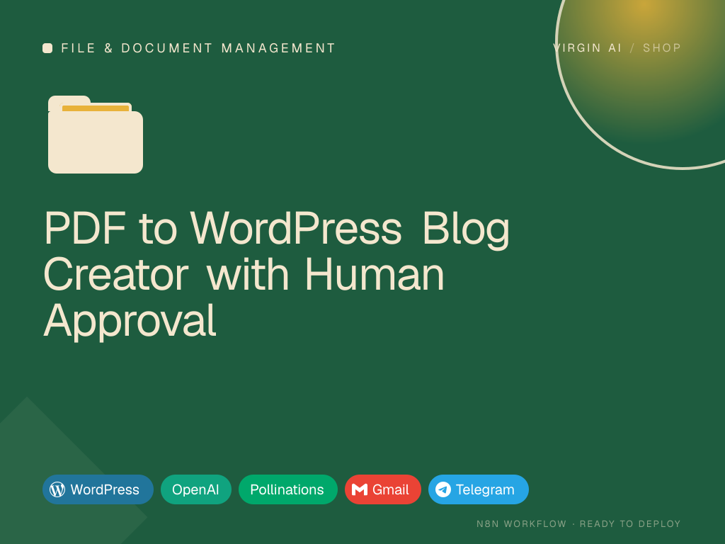 PDF to WordPress Blog Creator with Human Approval