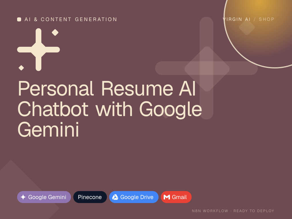 Personal Resume AI Chatbot with Google Gemini