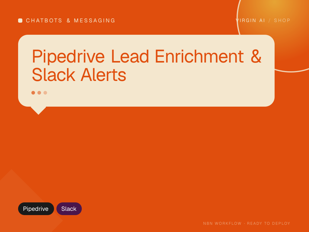 Pipedrive Lead Enrichment & Slack Alerts