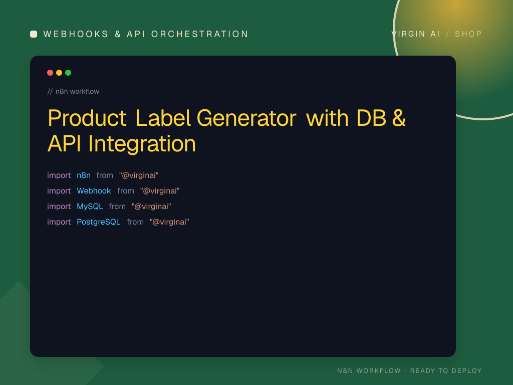 Product Label Generator with DB & API Integration
