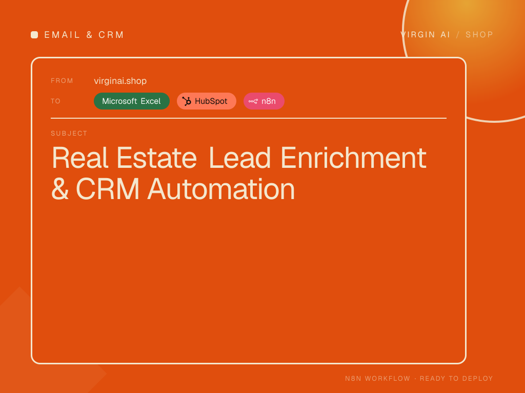 Real Estate Lead Enrichment & CRM Automation