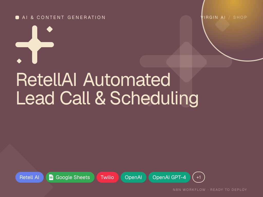 RetellAI Automated Lead Call & Scheduling