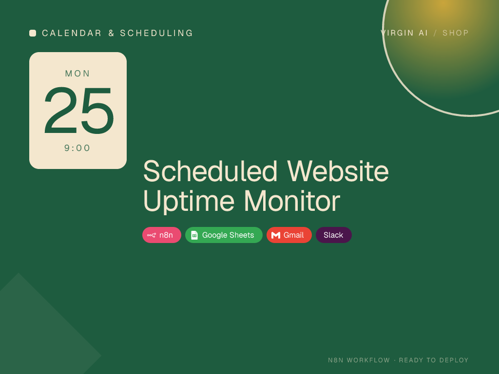 Scheduled Website Uptime Monitor