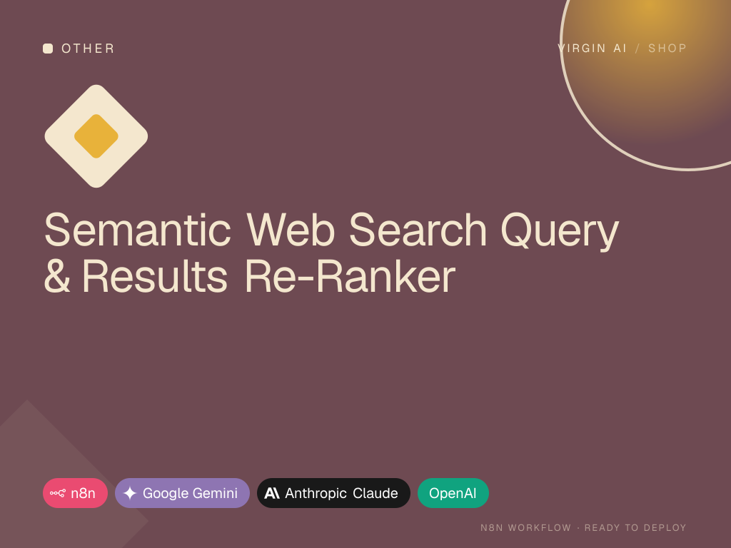 Semantic Web Search Query & Results Re-Ranker