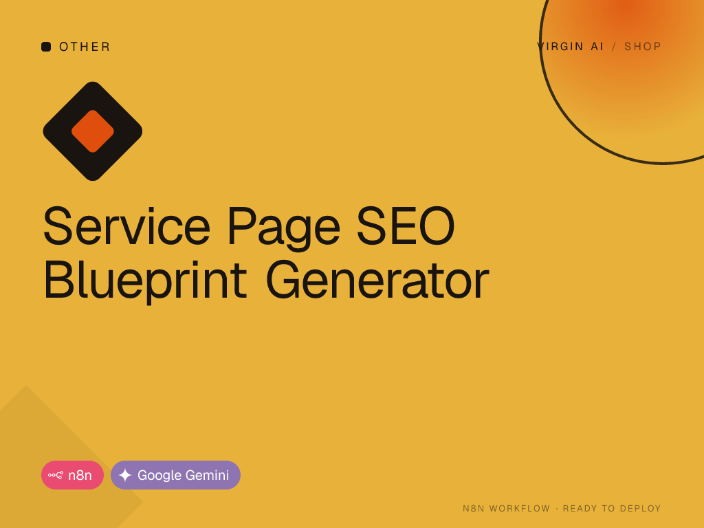 Service Page SEO Blueprint Generator