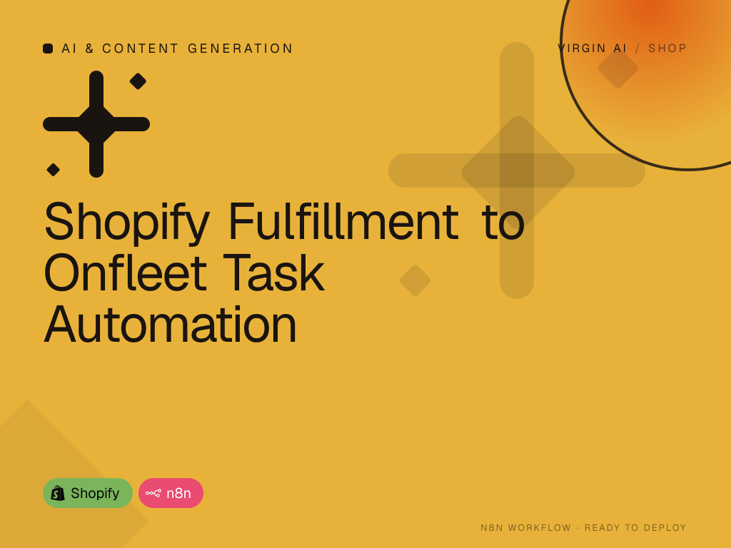 Shopify Fulfillment to Onfleet Task Automation