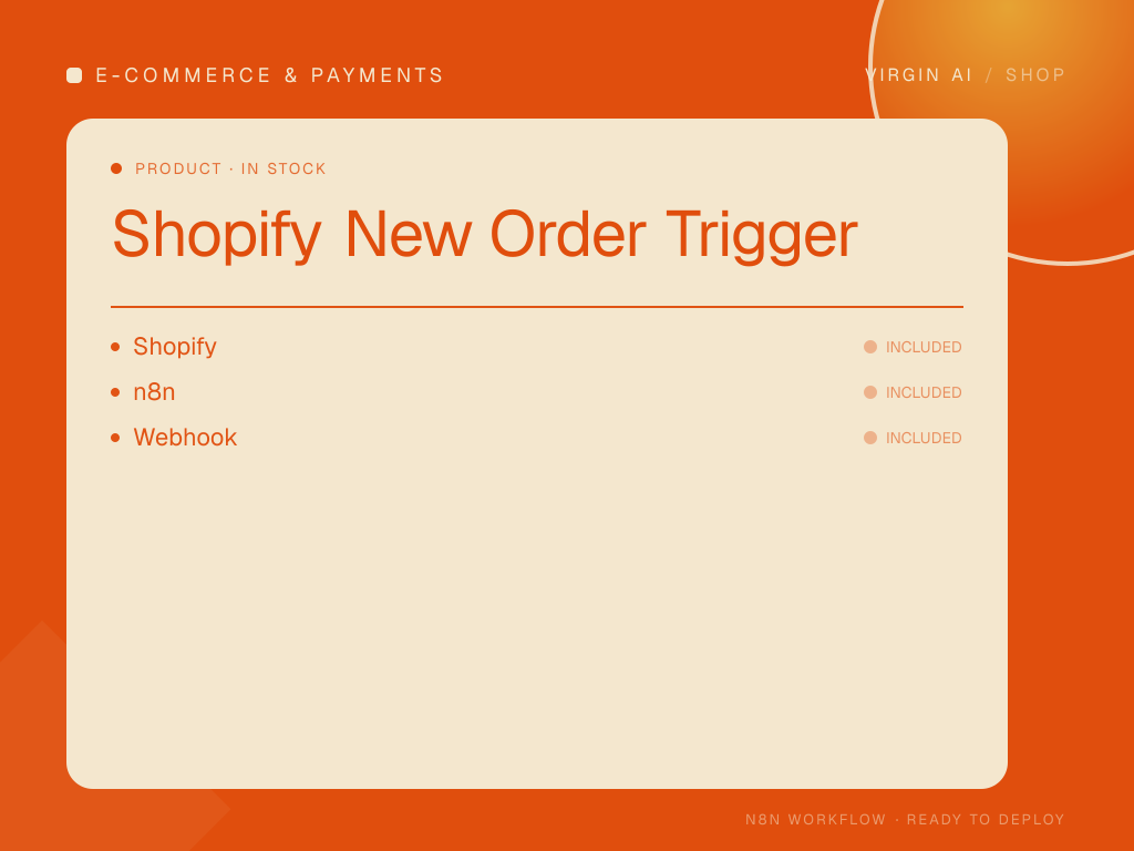 Shopify New Order Trigger