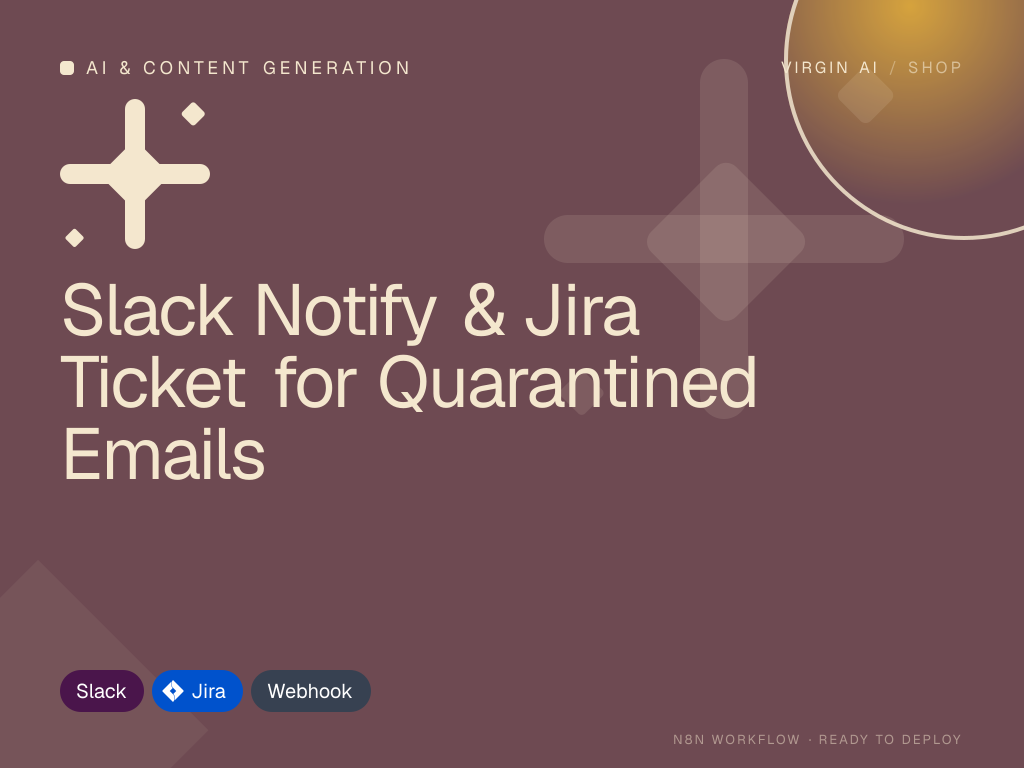 Slack Notify & Jira Ticket for Quarantined Emails
