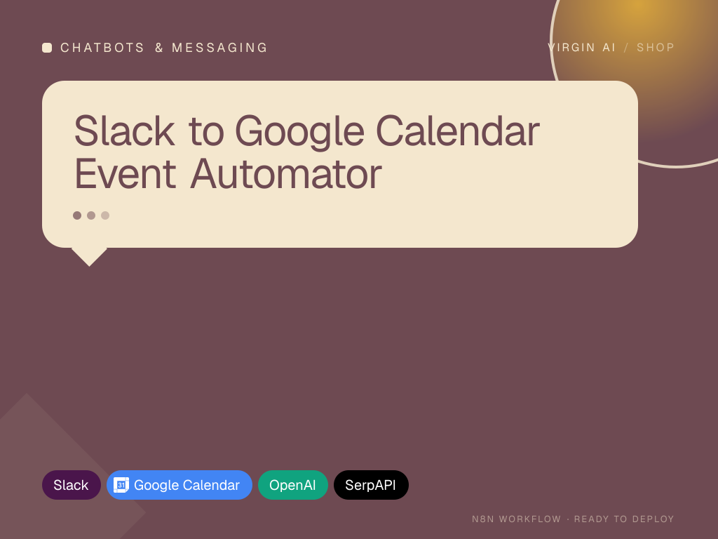 Slack to Google Calendar Event Automator