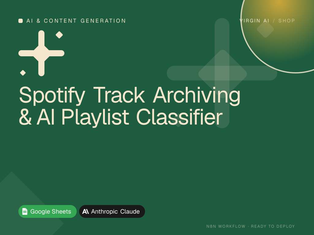 Spotify Track Archiving & AI Playlist Classifier