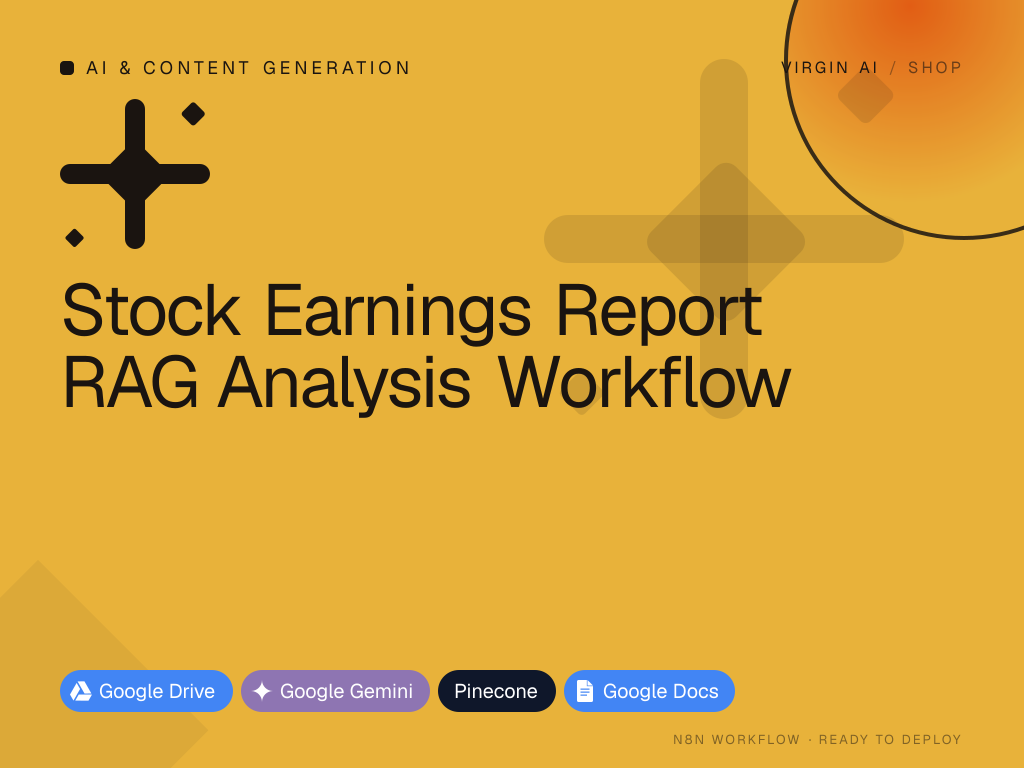 Stock Earnings Report RAG Analysis Workflow
