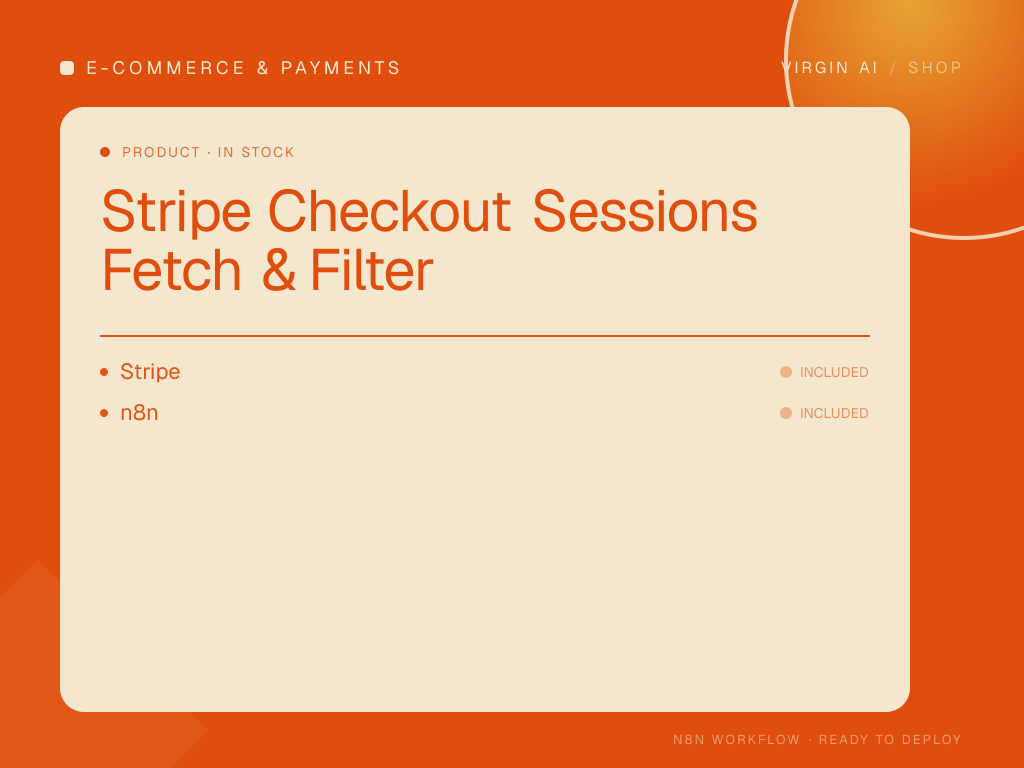 Stripe Checkout Sessions Fetch & Filter