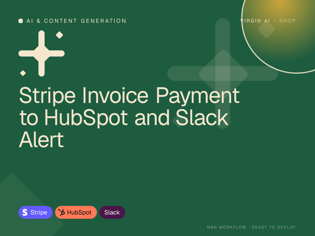 Stripe Invoice Payment to HubSpot and Slack Alert