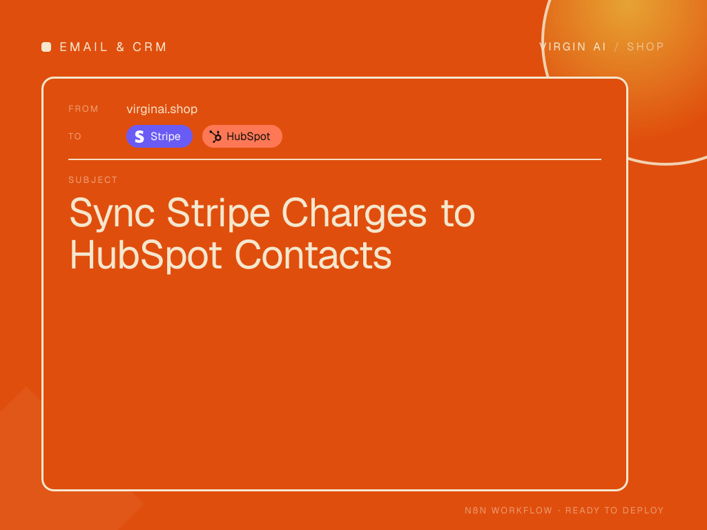 Sync Stripe Charges to HubSpot Contacts