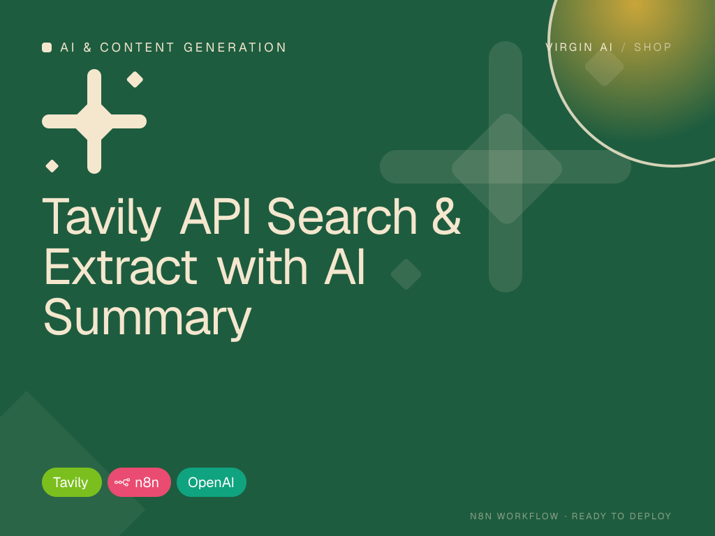 Tavily API Search & Extract with AI Summary