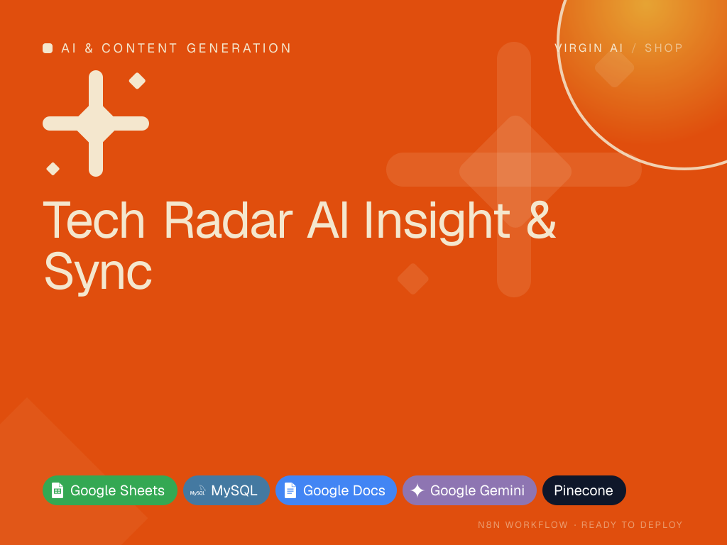 Tech Radar AI Insight & Sync
