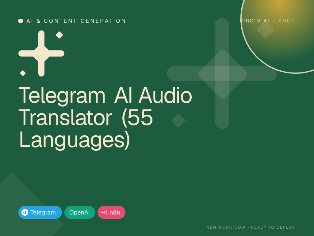 Telegram AI Audio Translator (55 Languages)