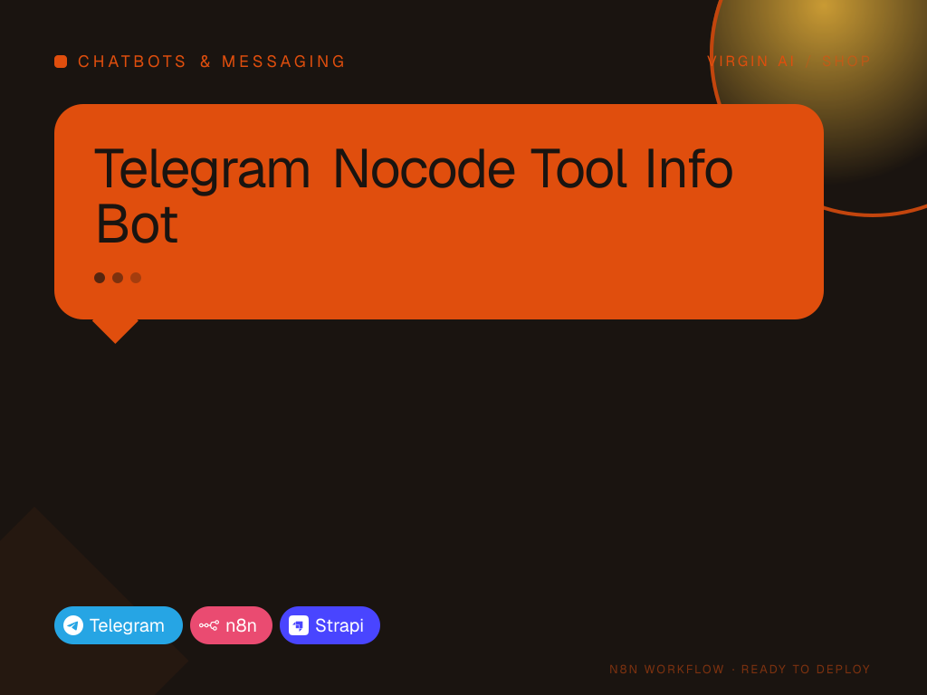 Telegram Nocode Tool Info Bot