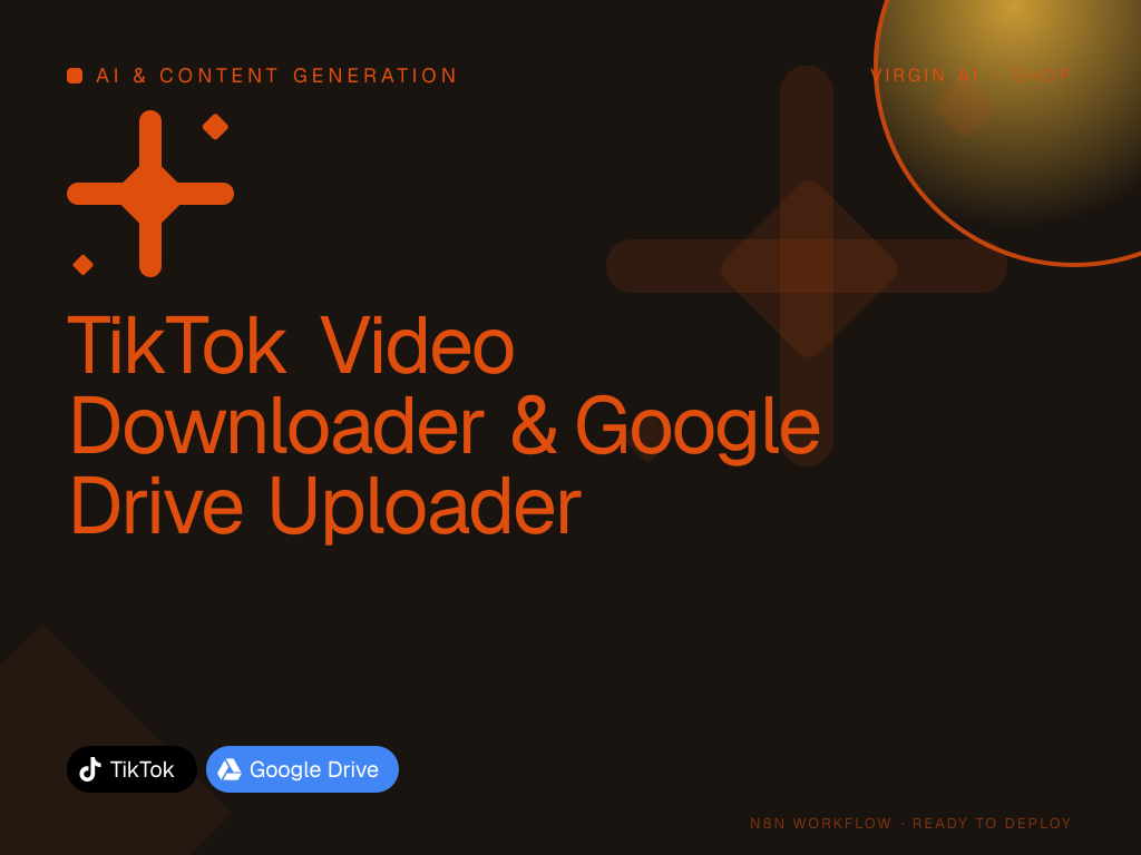 TikTok Video Downloader & Google Drive Uploader