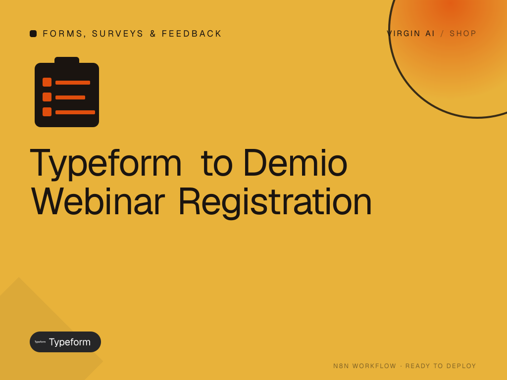 Typeform to Demio Webinar Registration