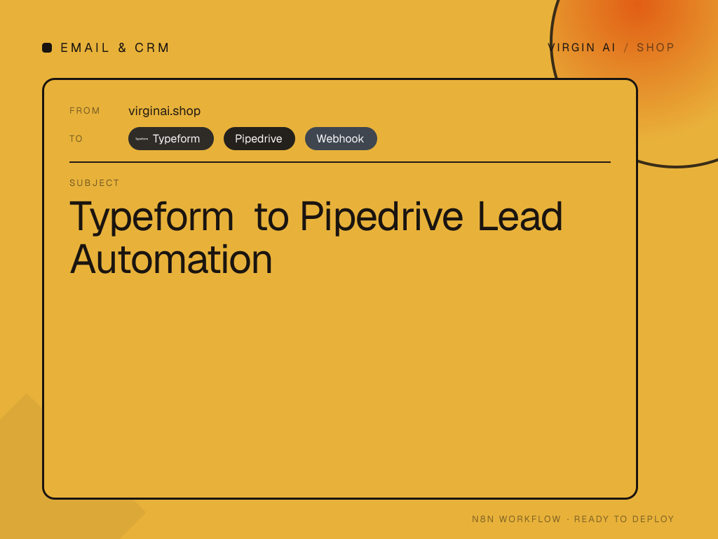 Typeform to Pipedrive Lead Automation