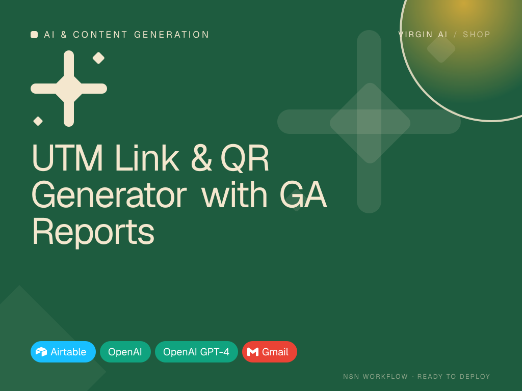 UTM Link & QR Generator with GA Reports