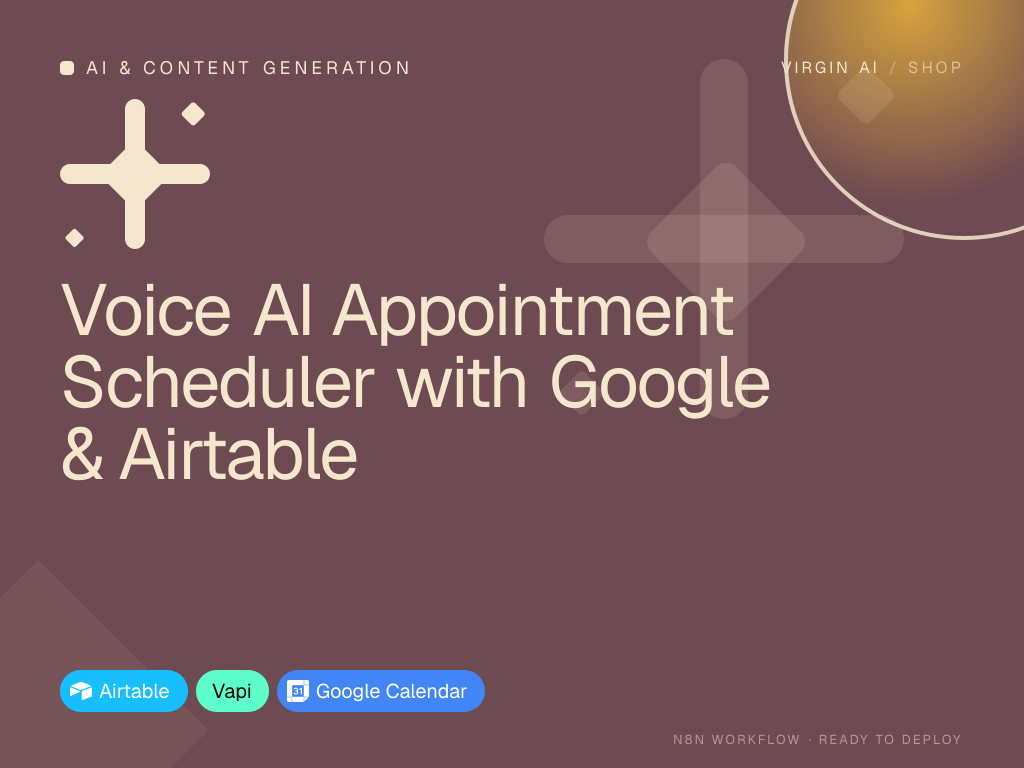 Voice AI Appointment Scheduler with Google & Airtable
