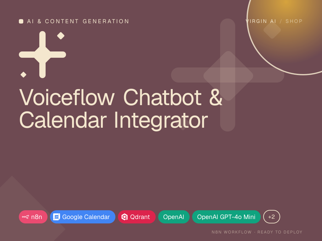 Voiceflow Chatbot & Calendar Integrator