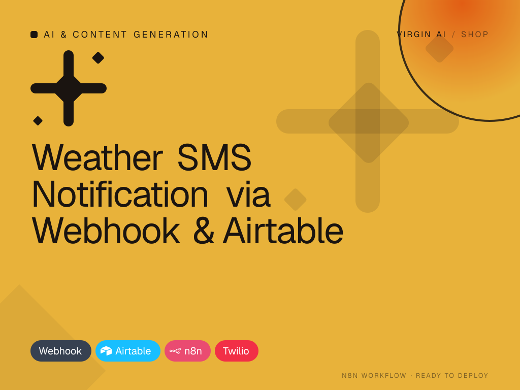 Weather SMS Notification via Webhook & Airtable