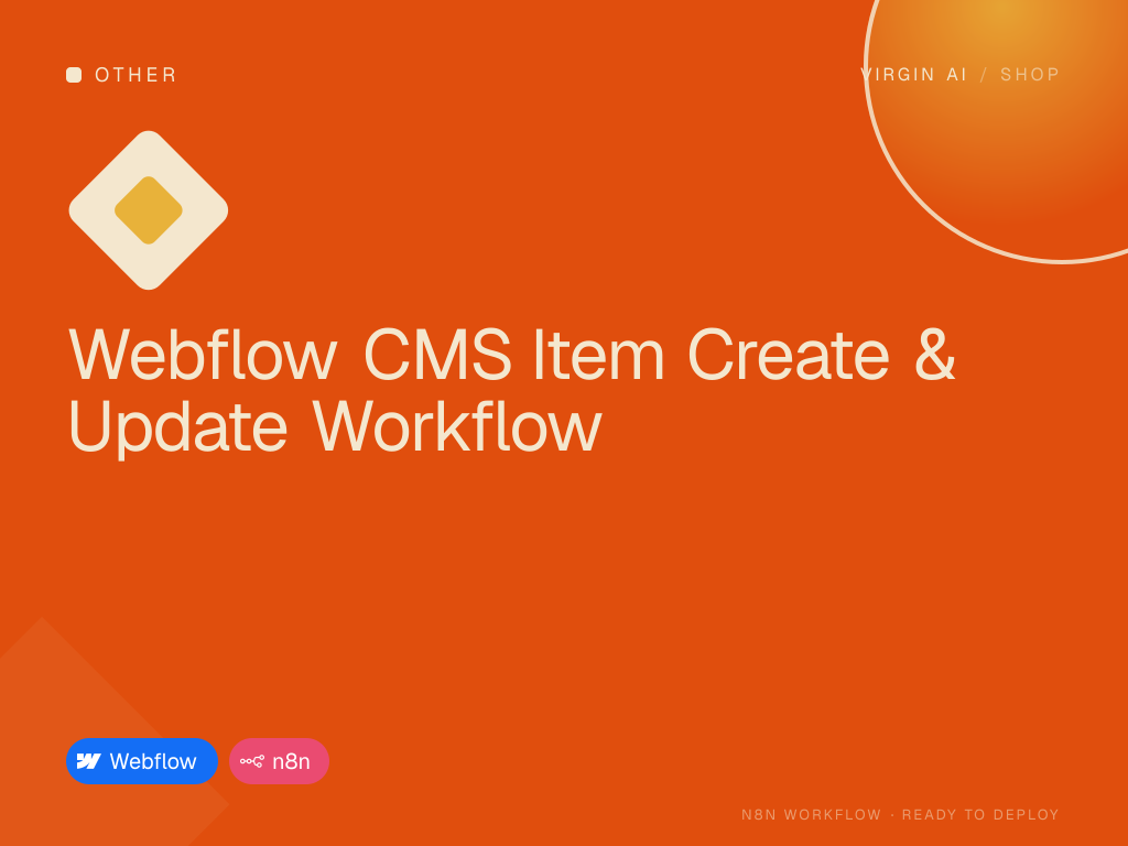 Webflow CMS Item Create & Update Workflow