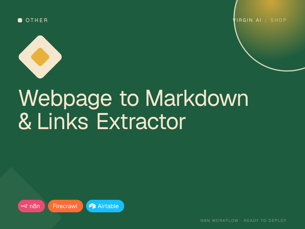 Webpage to Markdown & Links Extractor