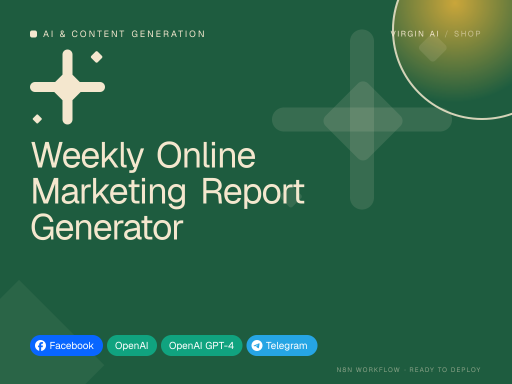 Weekly Online Marketing Report Generator
