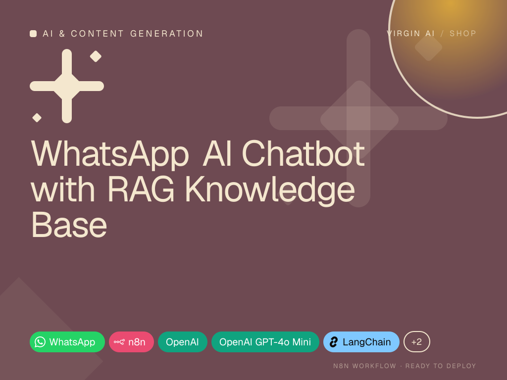 WhatsApp AI Chatbot with RAG Knowledge Base