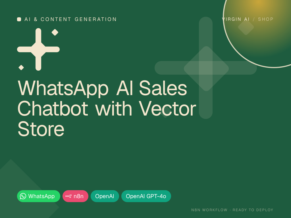 WhatsApp AI Sales Chatbot with Vector Store