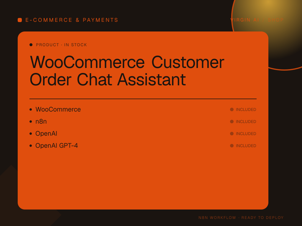 WooCommerce Customer Order Chat Assistant