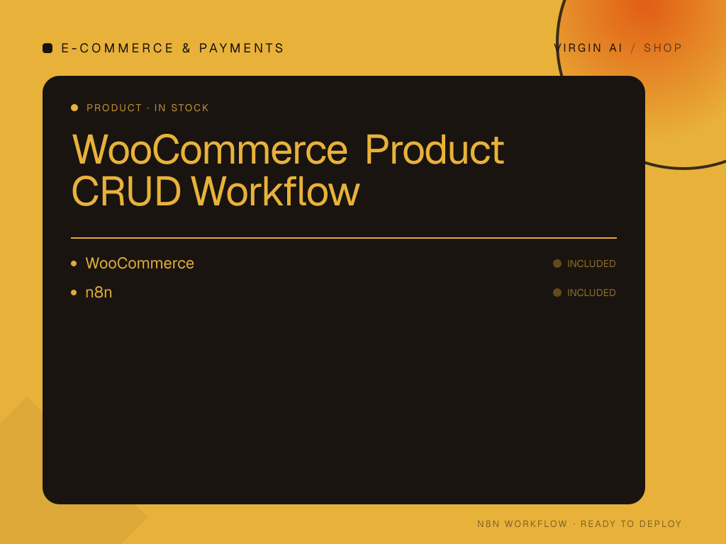 WooCommerce Product CRUD Workflow