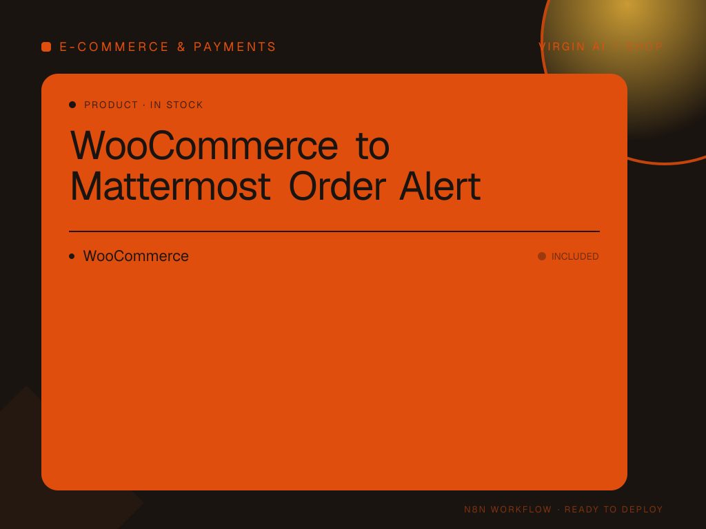 WooCommerce to Mattermost Order Alert