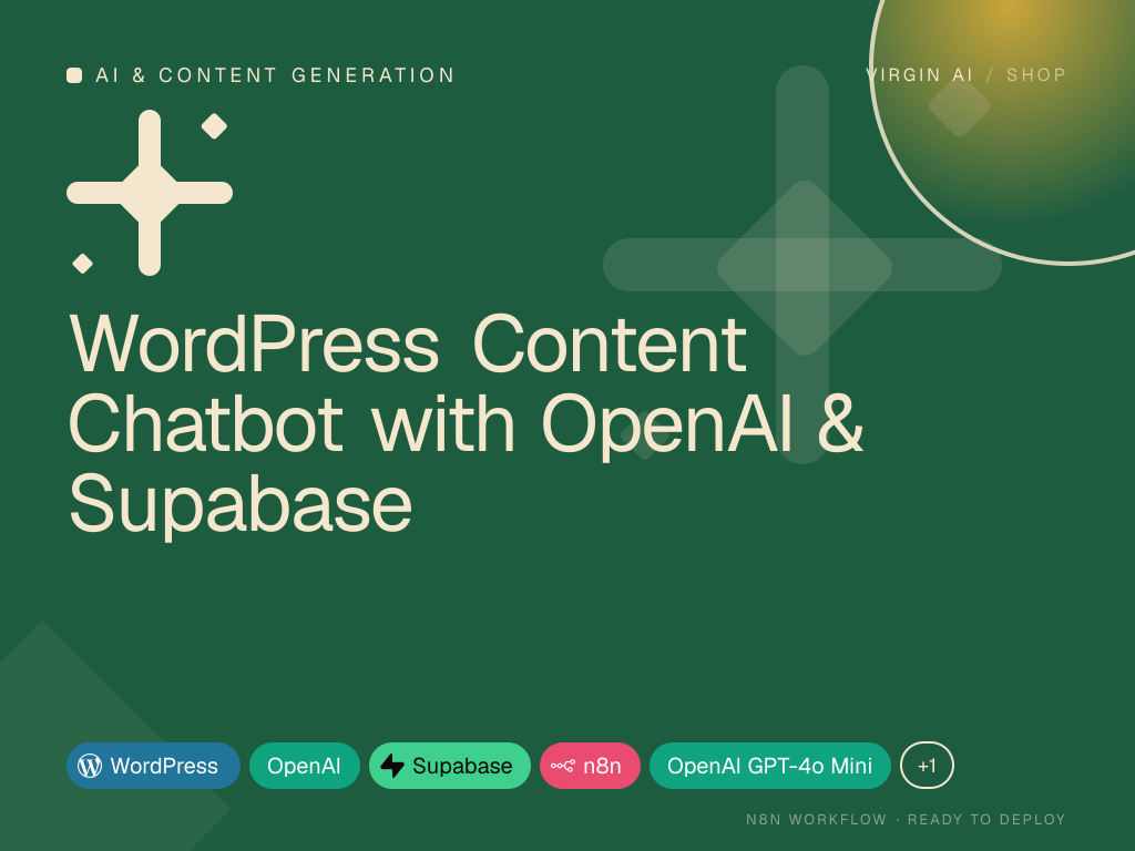 WordPress Content Chatbot with OpenAI & Supabase